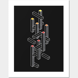 GEOMETRIC BLOCKS Posters and Art